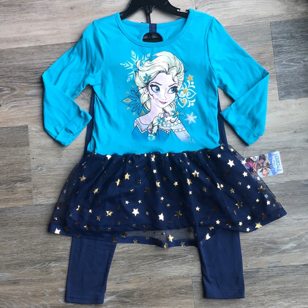 NWT Disney Frozen Elsa Tunic and Leggins